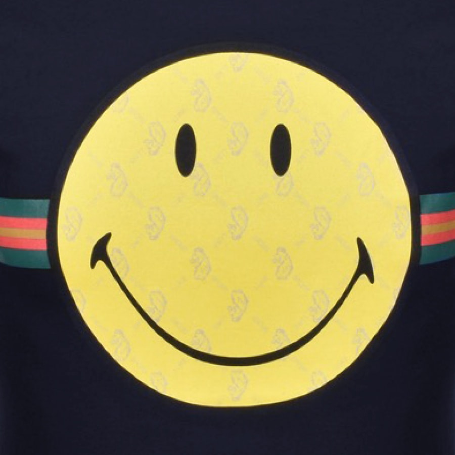 Alternative Image for ProductLuke 1977 X Smiley Happy Days T Shirt Navy3